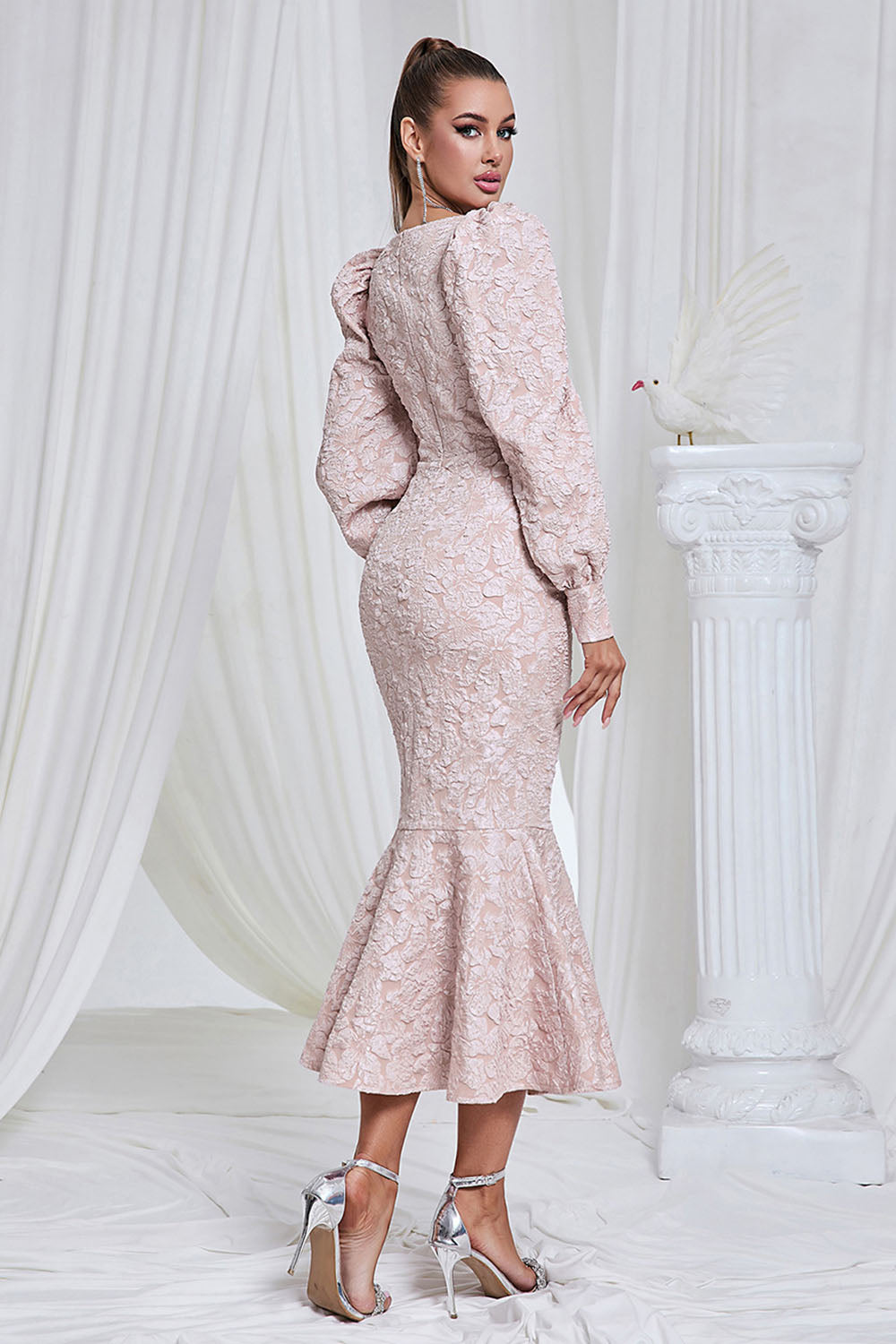 Sweetheart Mermaid Midi Dress IULOVER Sweetheart Mermaid Midi Dress IULOVER