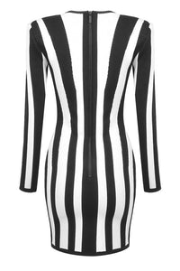 Striped Bandage Mini Dress