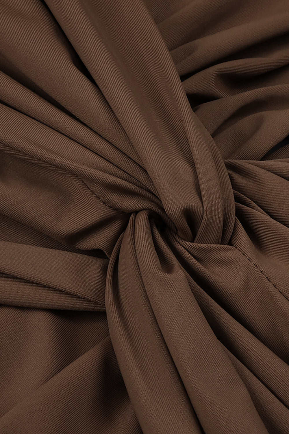 Plunge Ripple Draped Maxi Dress