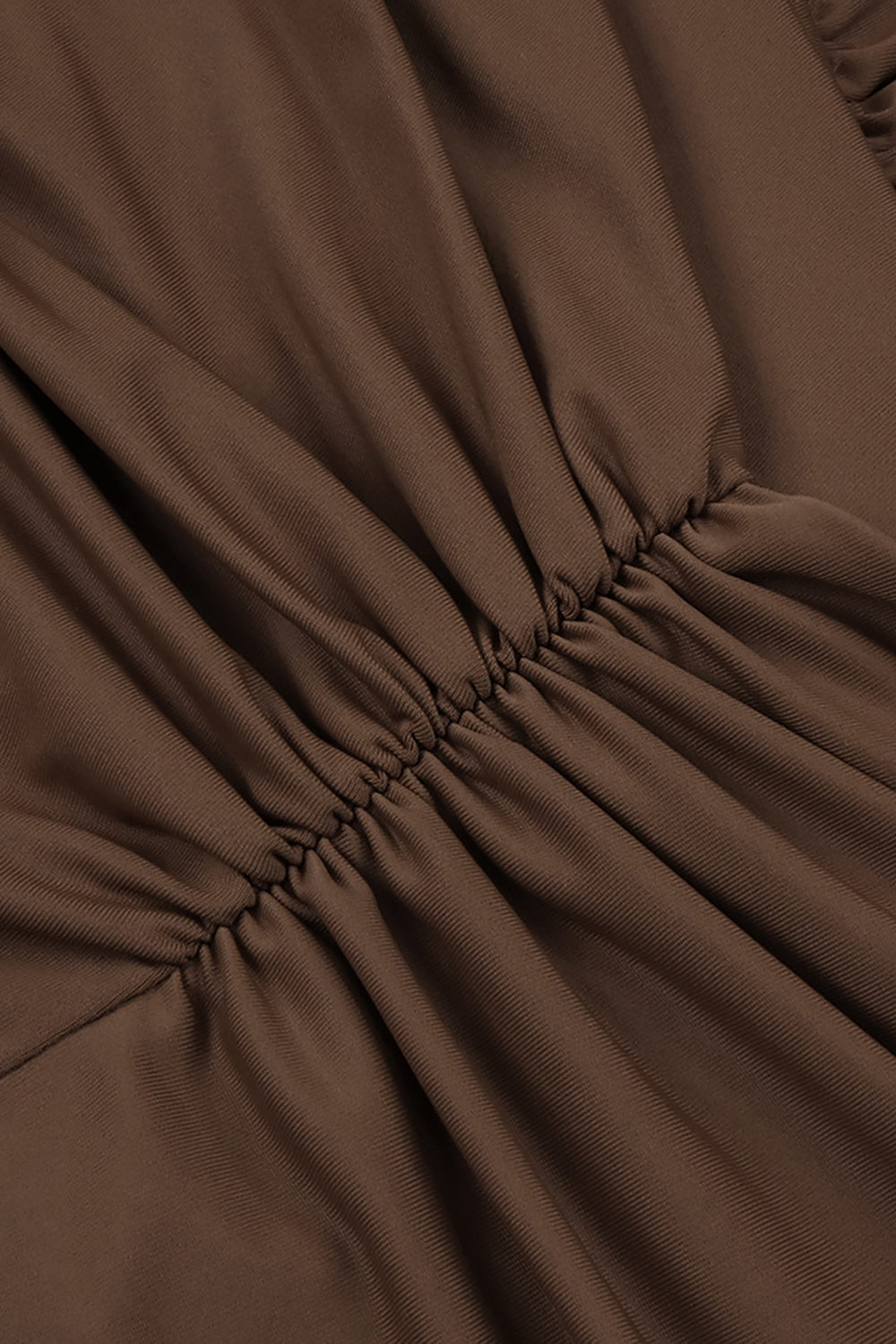 Plunge Ripple Draped Maxi Dress