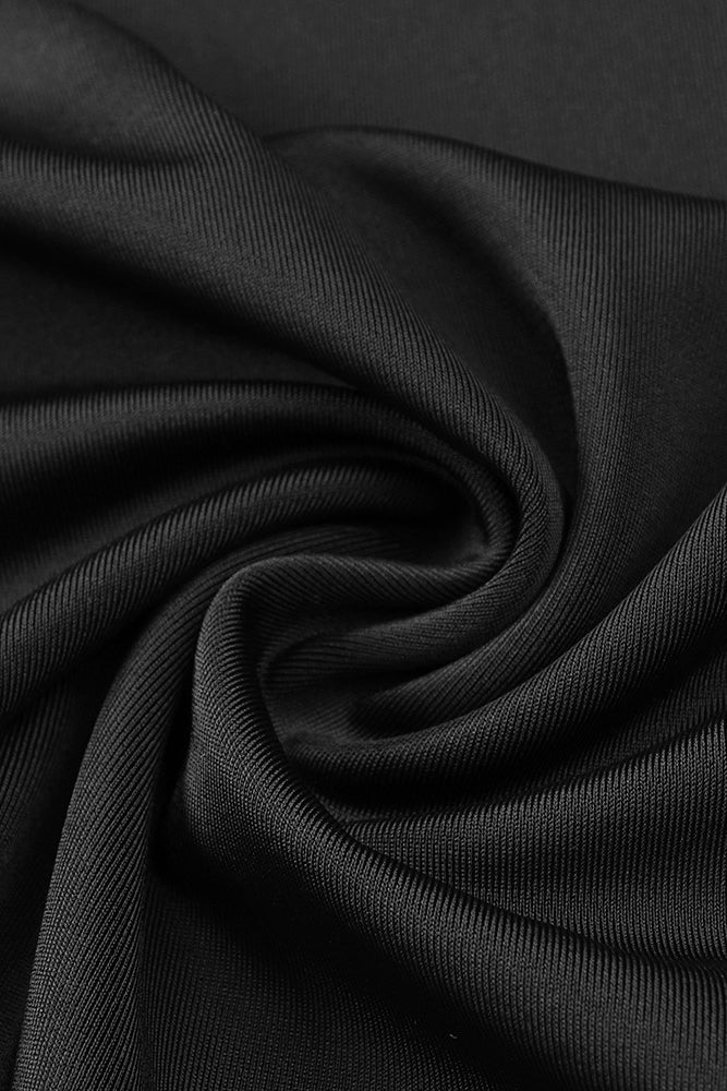 See-Through Draped High-Slit Maxi Dress