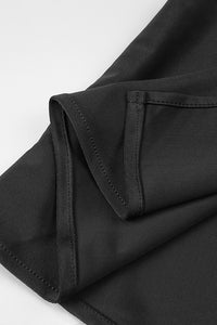 See-Through Draped High-Slit Maxi Dress