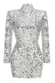 Turtle Rhinestone Sequin Mini Dress