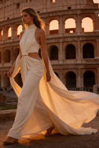 Turtle Cut Out Waist Gown