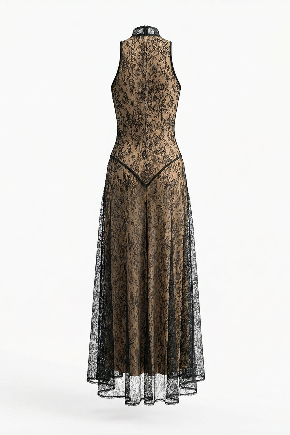 Turtleneck Lace Maxi Dress IULOVER Turtleneck Lace Maxi Dress IULOVER