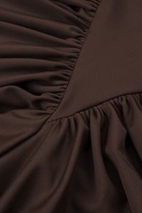 Turtleneck Long Sleeve Cutout Gown