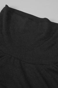 Turtleneck long-sleeve Sweater Draped Rosette Bootcut Pants