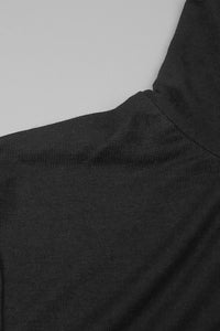 Turtleneck long-sleeve Sweater Draped Rosette Bootcut Pants