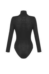 Turtleneck long-sleeve Sweater Draped Rosette Bootcut Pants