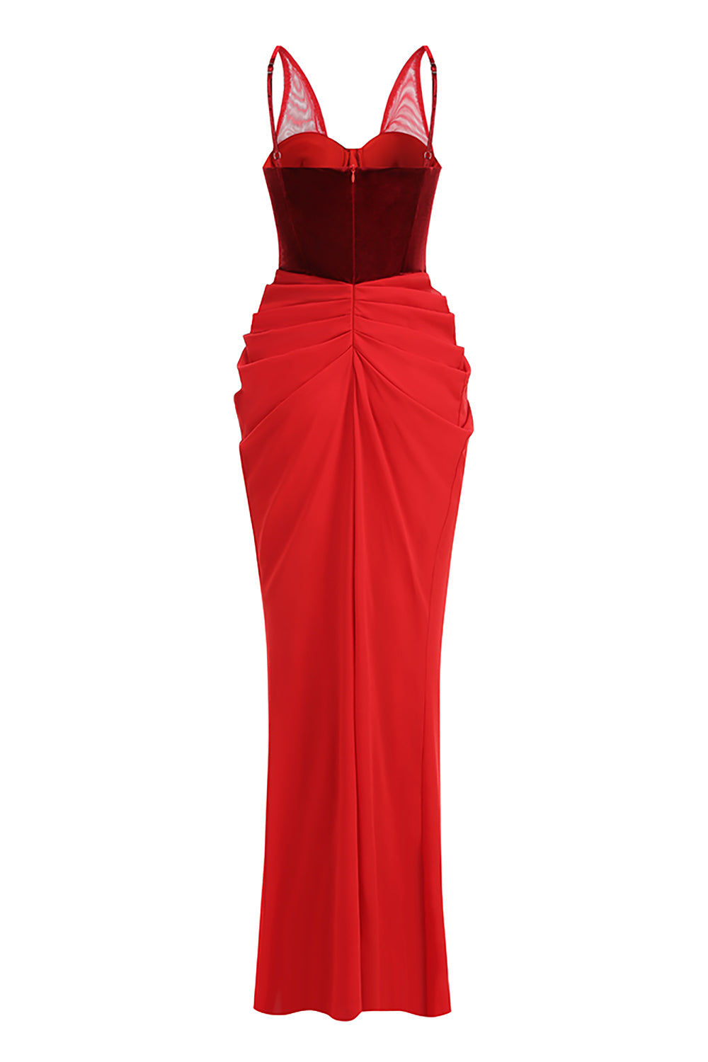 Ruched Flared Maxi Dress