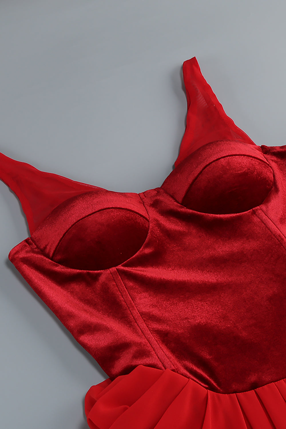 Ruched Flared Maxi Dress