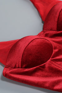 Ruched Flared Maxi Dress