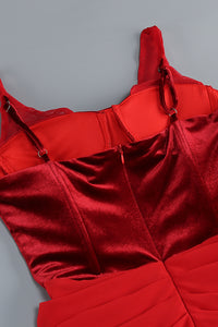 Ruched Flared Maxi Dress