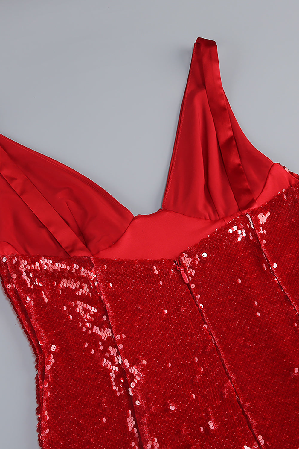 Sequined Sweep Train Maxi Dress