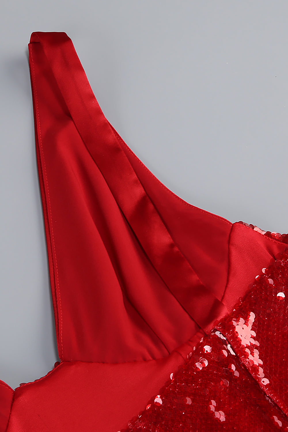 Sequined Sweep Train Maxi Dress