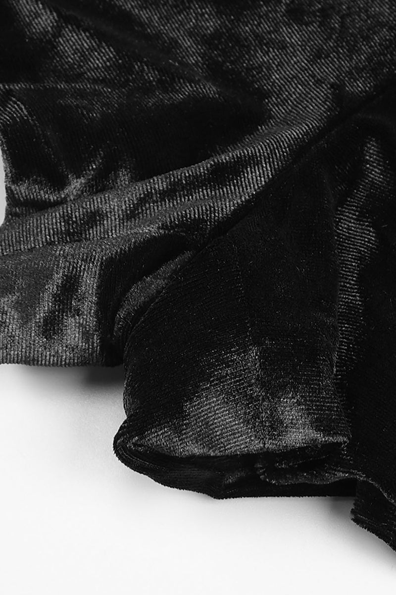 Velvet Ring Embellished Tube Top and Shorts w/ Gloves