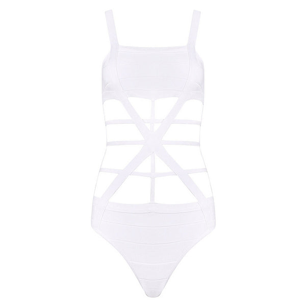 Summer Sexy Hollow Out  Bandage Bodysuit Swimsuit - iulover