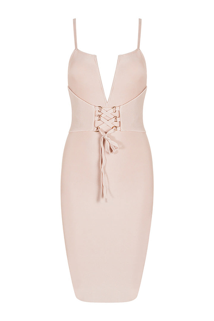 Slip Lace-up Bandage Dress IULOVER Slip Lace-up Bandage Dress IULOVER