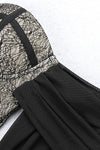 Black Off Shoulder Bandage Lace Splicing Mini Dress