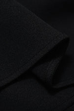 Black Sleeveless Sashes Splits Feather Midi Bandage Dress