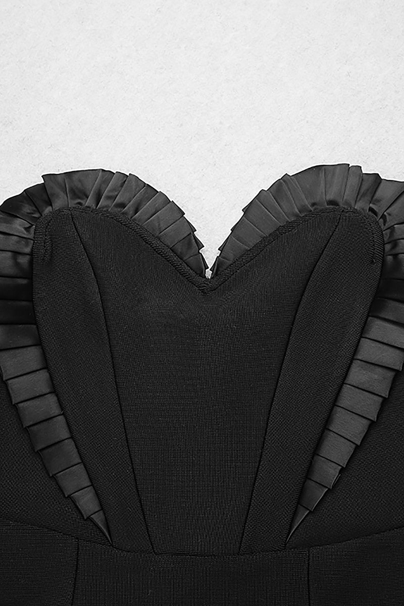 Strapless Ruffles Mini Bandage Dress - IULOVER
