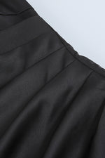 Black Strappy High Slit Midi Dress