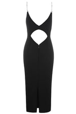 Black Strappy Hollow Out Bandage Dress
