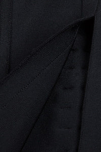 Black White Sleeveless Studded Beaded Long Maxi Bandage Dress - iulover