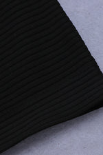 Black One Shoulder Button Long Sleeve Mini Dress - IULOVER