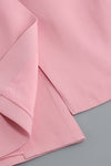 Crystal Open Backless Blazer In Pink Black