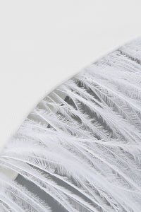 Minivestido Blazer Feather Wrap em Branco