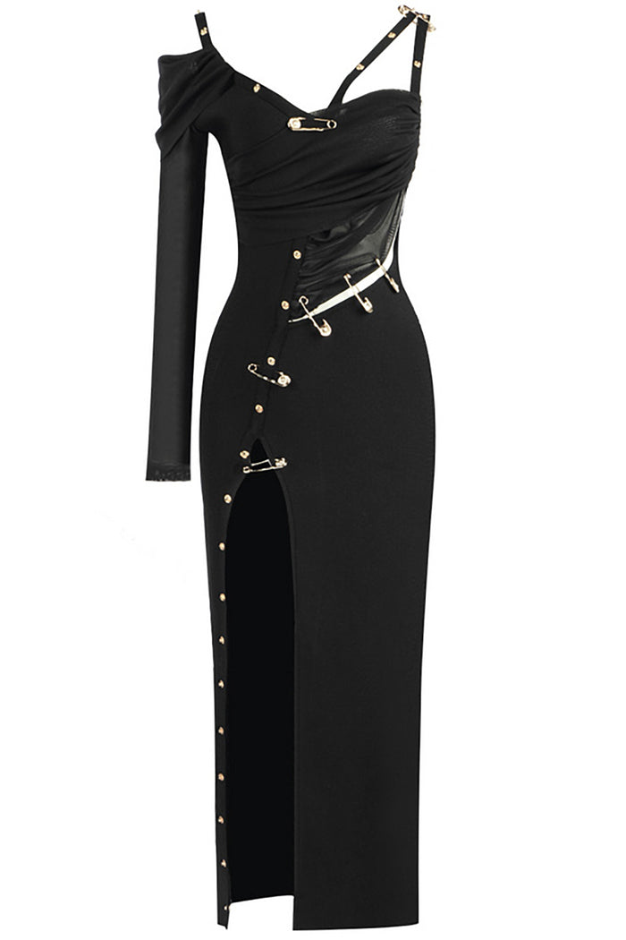 ankle length bandage dress Bandage Bodycon long sleeve maxi Dress