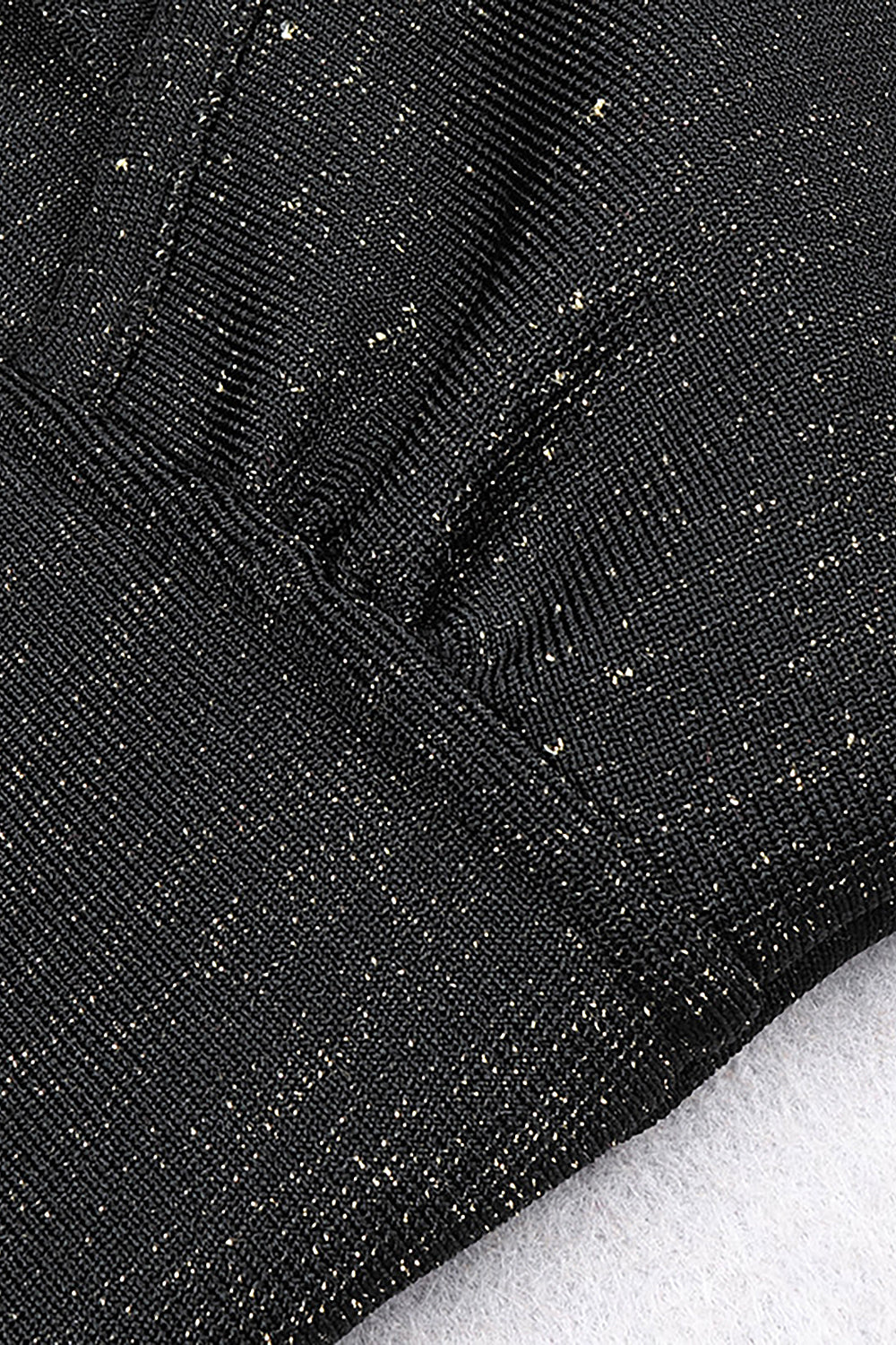 Next-level One-Shouldered Gold Thread Bandage Jumpsuit
