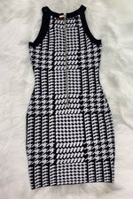 O-neck Jacquard Stretchy High Quality Mini Dress - IULOVER