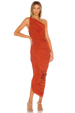 One shoulder Ruched Gown