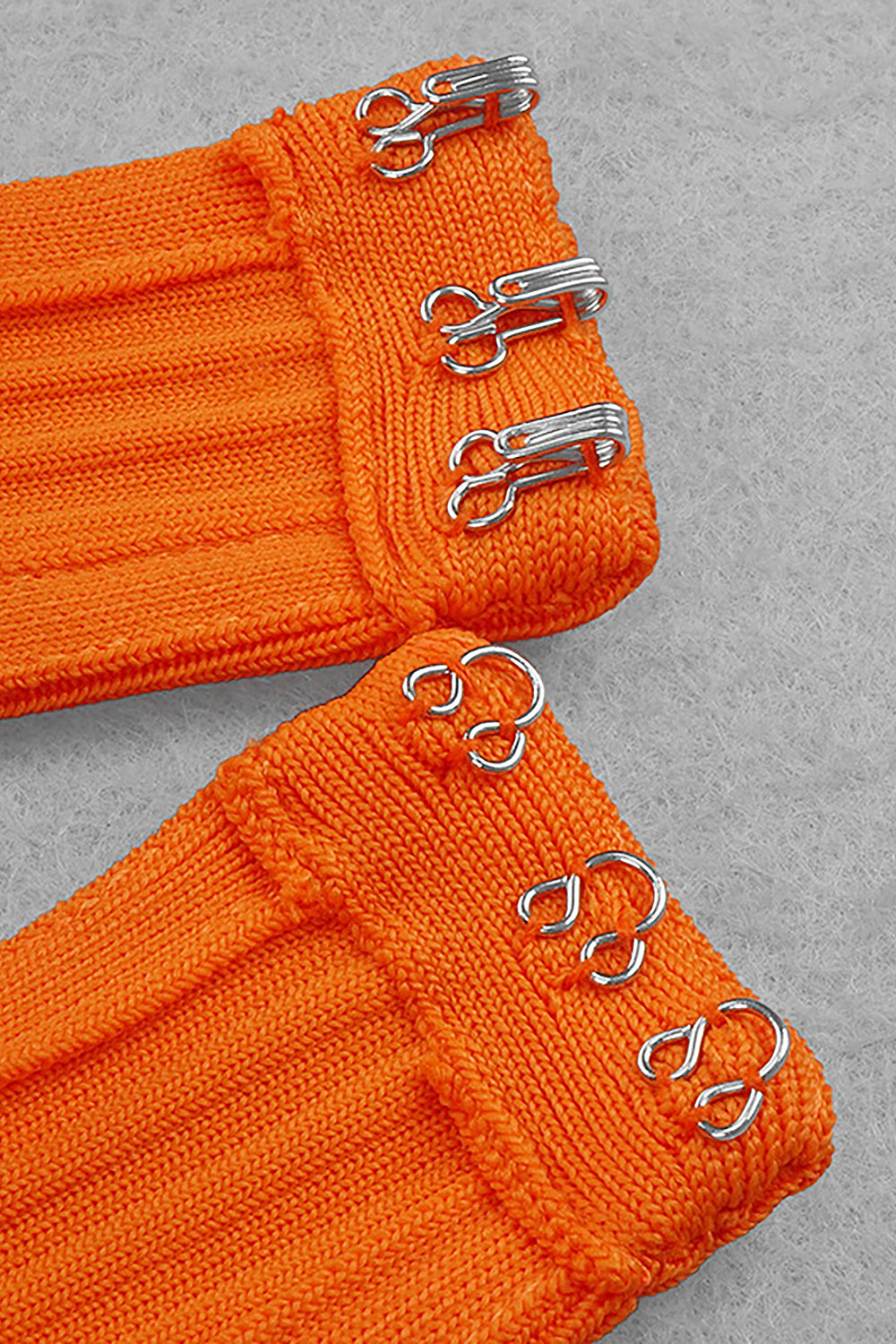 Vestido vendaje ahuecado de manga larga cruzado naranja