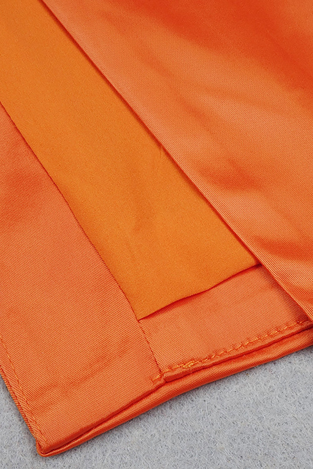 Minivestido drapeado con cordones sin tirantes naranja
