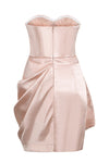 Pink Satin Strapless Sweet Princess Dress