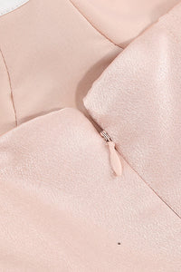 Pink Satin Strapless Sweet Princess Dress - IULOVER