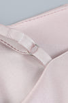 Pink Satin Strappy Mid Waist Slim A-Line Dress