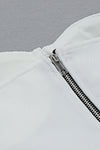 Strapless Black White Patchwork Split Bandage Dress - IULOVER