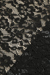 Strappy Fine Lace Maxi Dress W/Crystals in Black