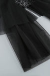 Strappy Sequin Mini Dress In Black