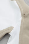 Two-Piece O-Neck Long-Sleeved Bandage Dress Suit - IULOVER