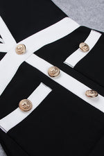 V-neck Short Sleeve Tassel Bodycon Bandage Dress