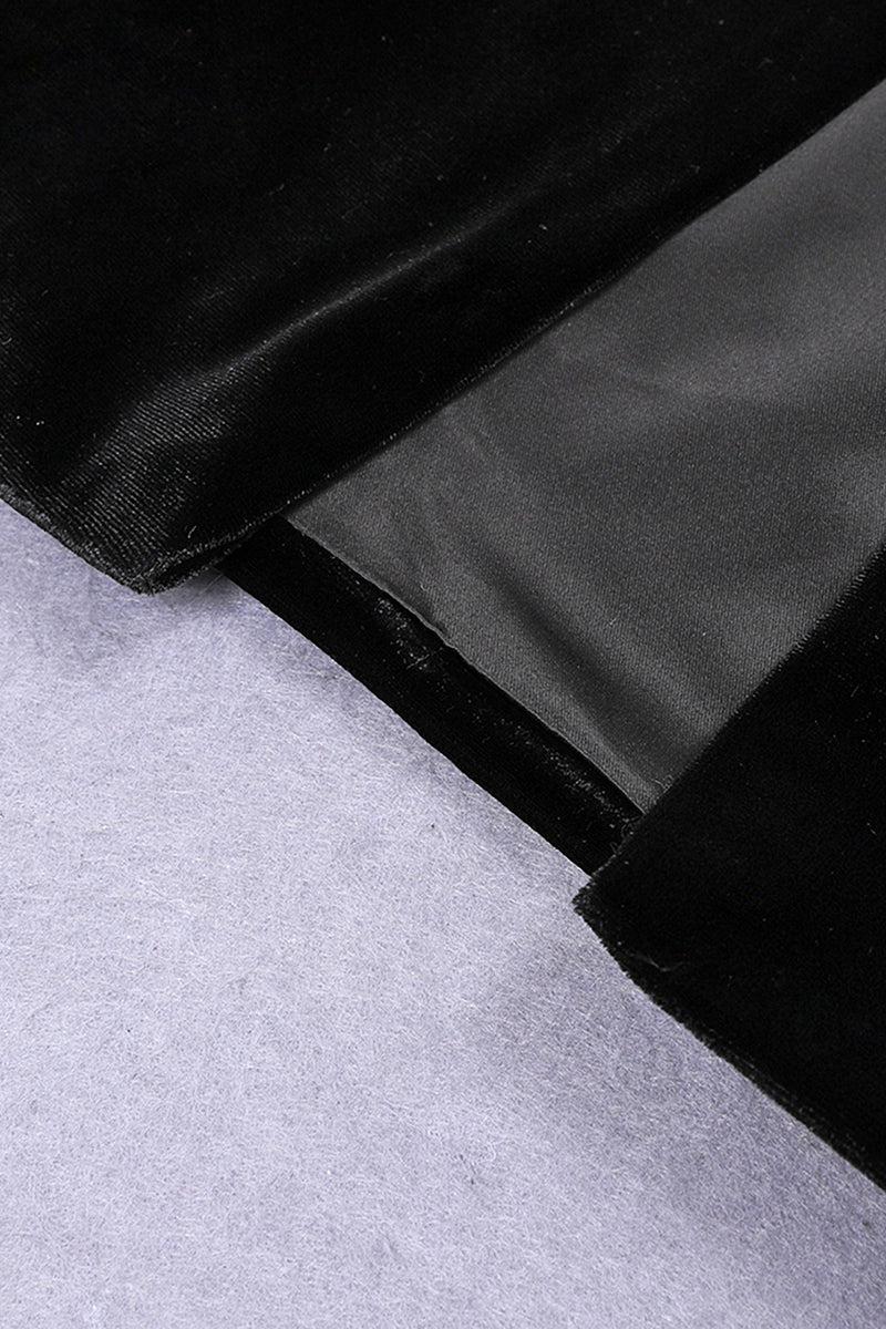 Long-sleeved Backless Bow Mesh Velvet Patchwork Midi Dress - IULOVER