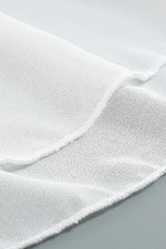 White Chiffon V Neck Long Sleeve Blazer Dress Two Pieces Sets
