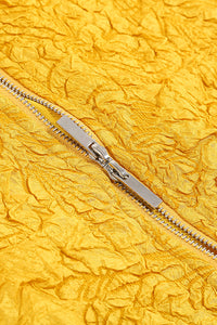 Vestido midi de malla delgada con bordado sin tirantes en azul cielo Amarillo